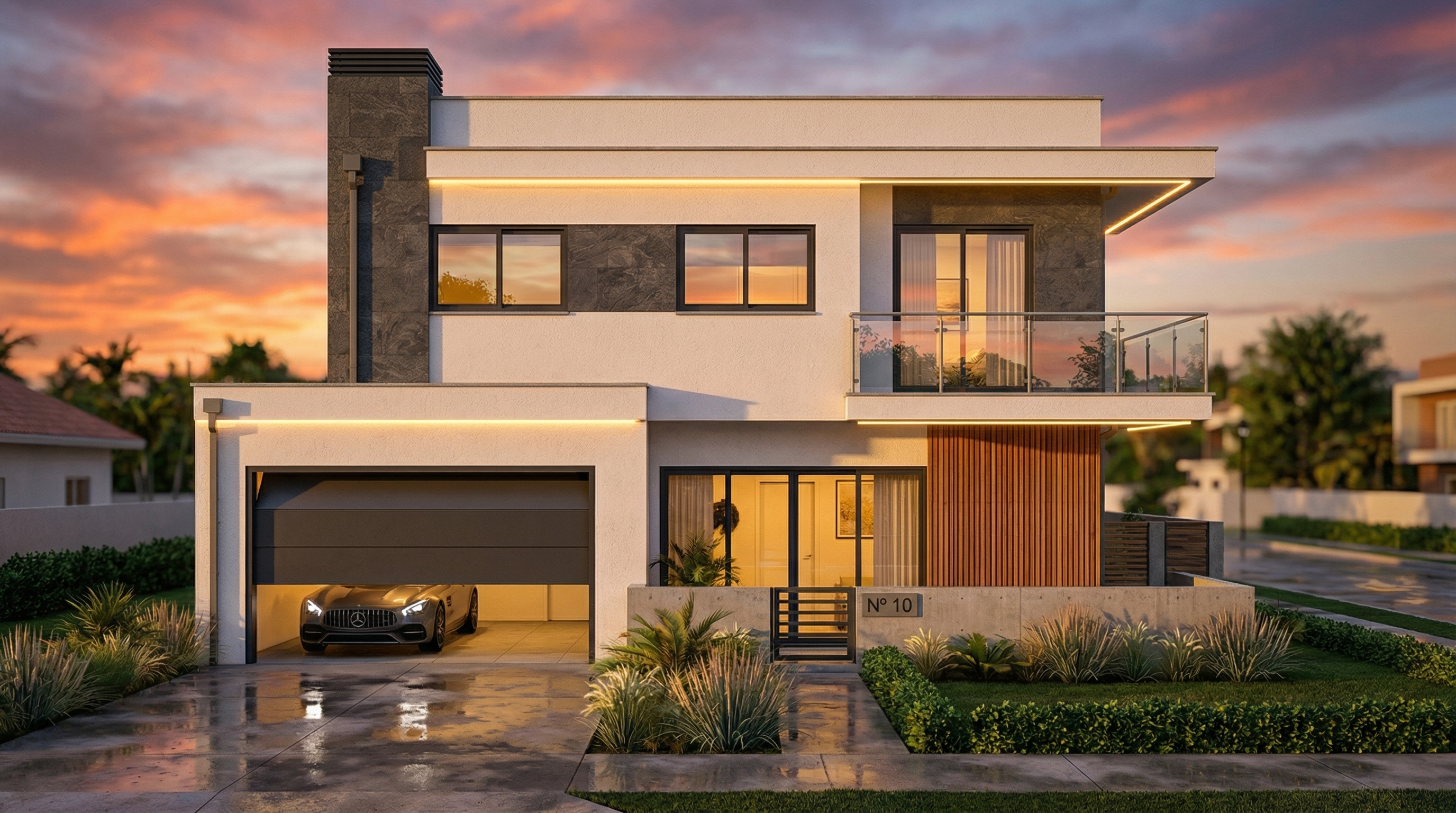 Renderização 3D da Fachada